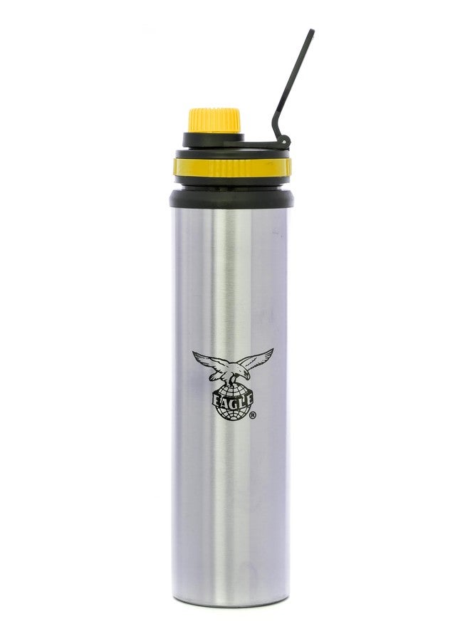 Eagle Logan Stainless Steel Water Bottle/Thunder for fridge/School/Outdoor/Gym/Home/office/Boys/Girls/Kids, Leak Proof And BPA Free (Yellow, 900ml) - Image 1